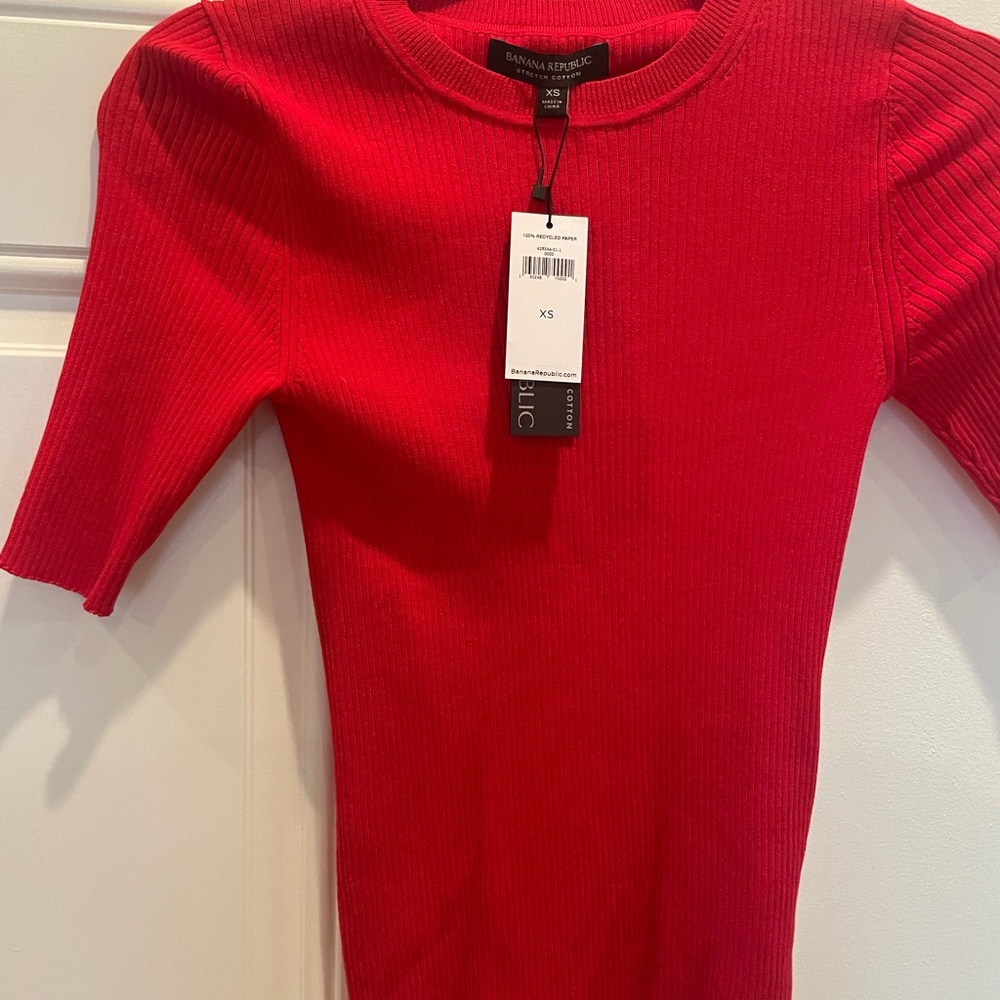 Banana republic red blouse